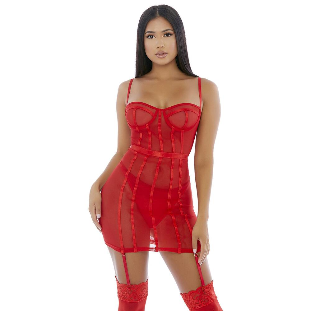 7758 Chemises, Red, L